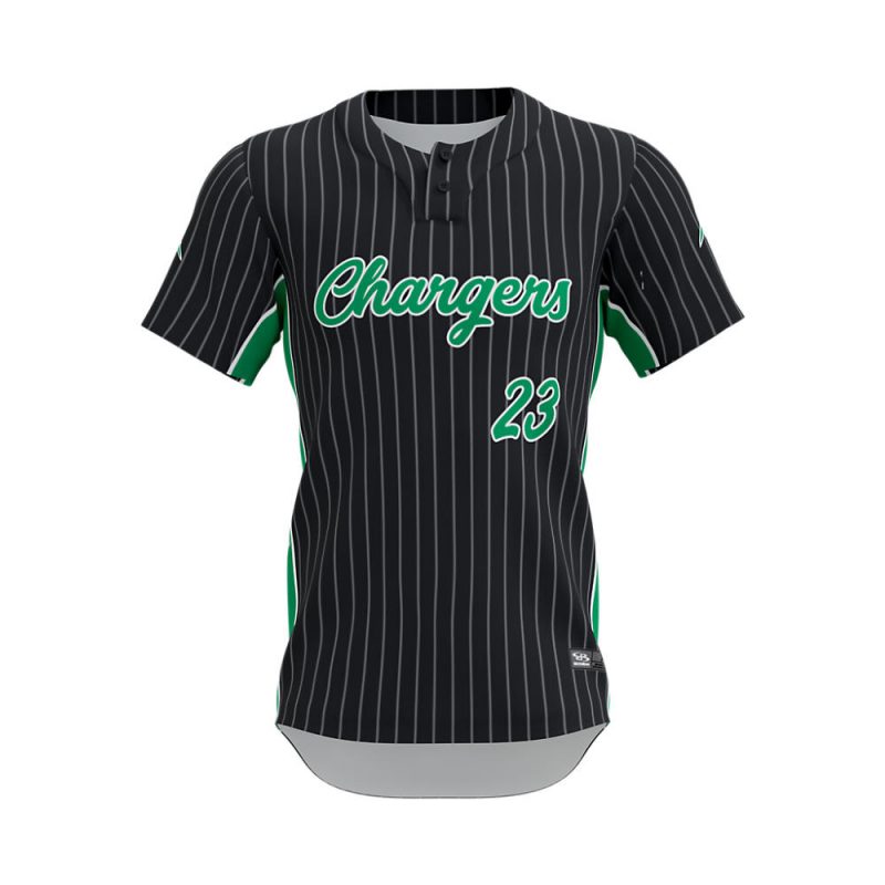 Two Button Custom Baseball Jersey Chargers style