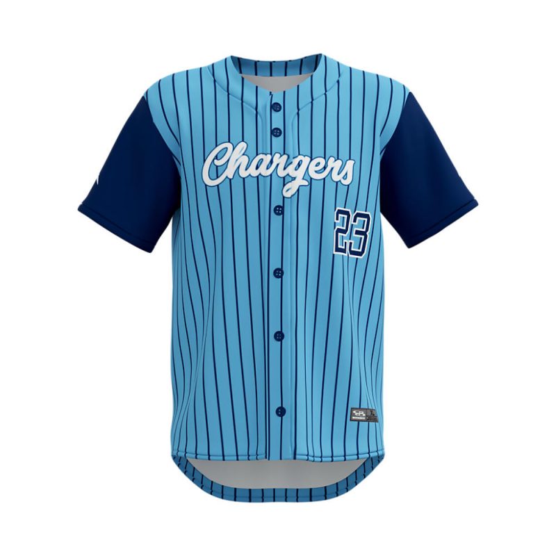 Custom Full Button Short Sleeve Baseball Jersey