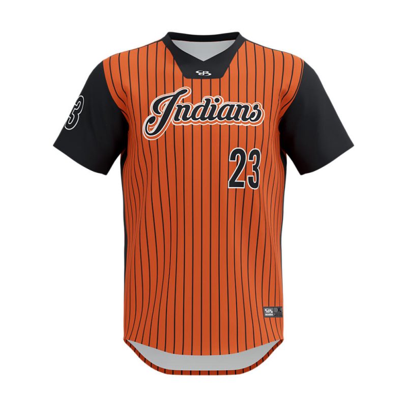 Custom V-Neck Short Sleeve Baseball Jersey