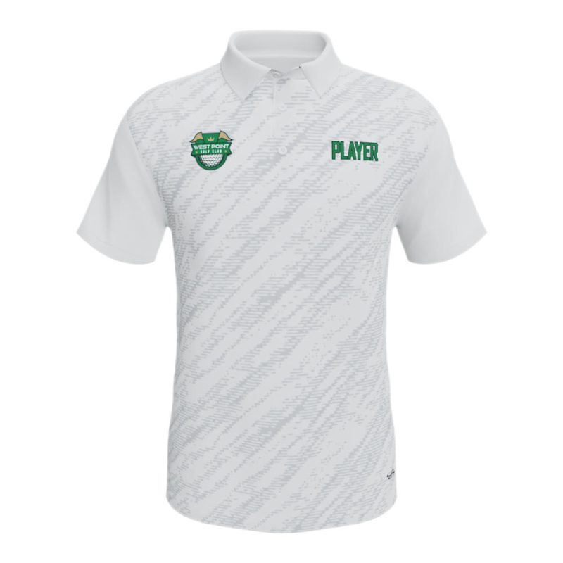 Custom Refract Semi-Fitted Golf Polo White