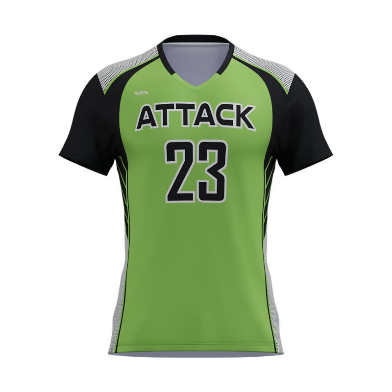 Custom Short Sleeve Volleyball Jersey Green