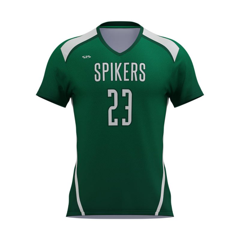 Custom Short Sleeve Volleyball Jersey Green
