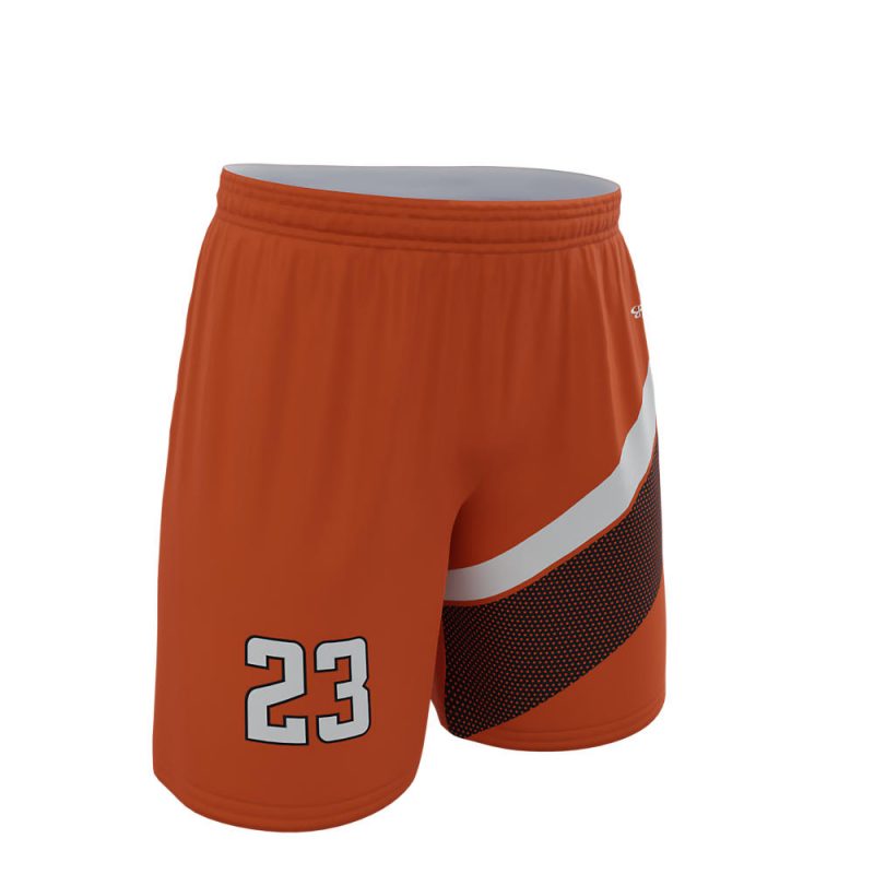 Custom Volleyball Shorts Orange Texture