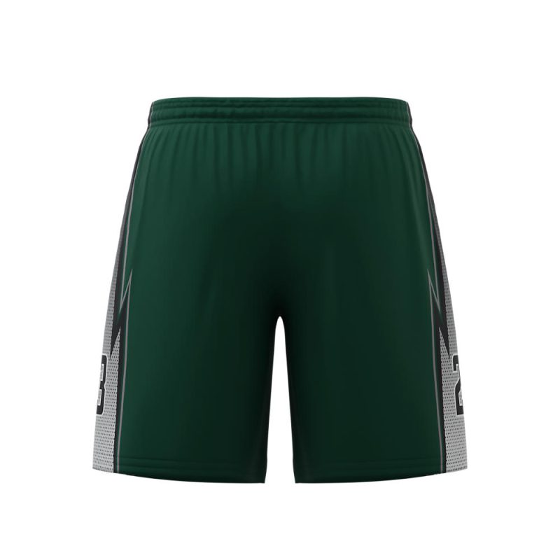 Custom Volleyball Shorts Green and White Texture