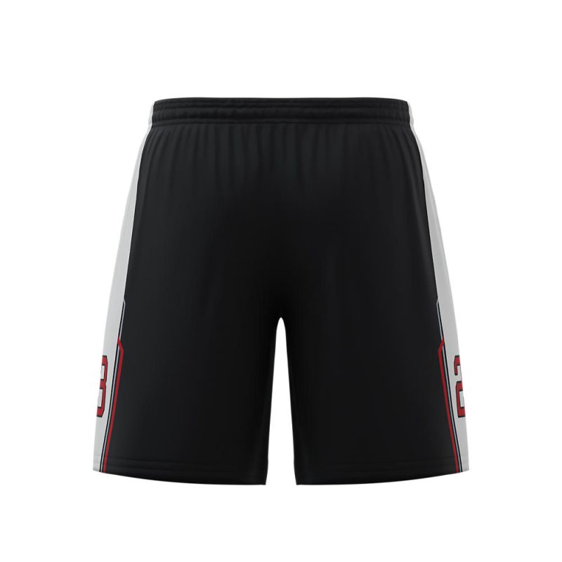 Custom Volleyball Shorts Black and White Texture