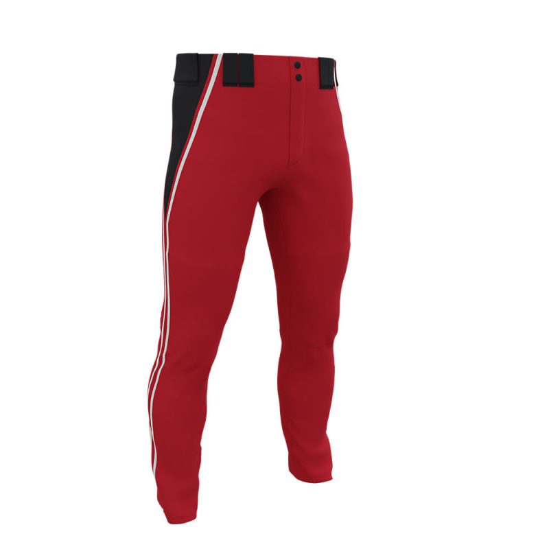 Custom American Baseball Pipe Pants Red Texture