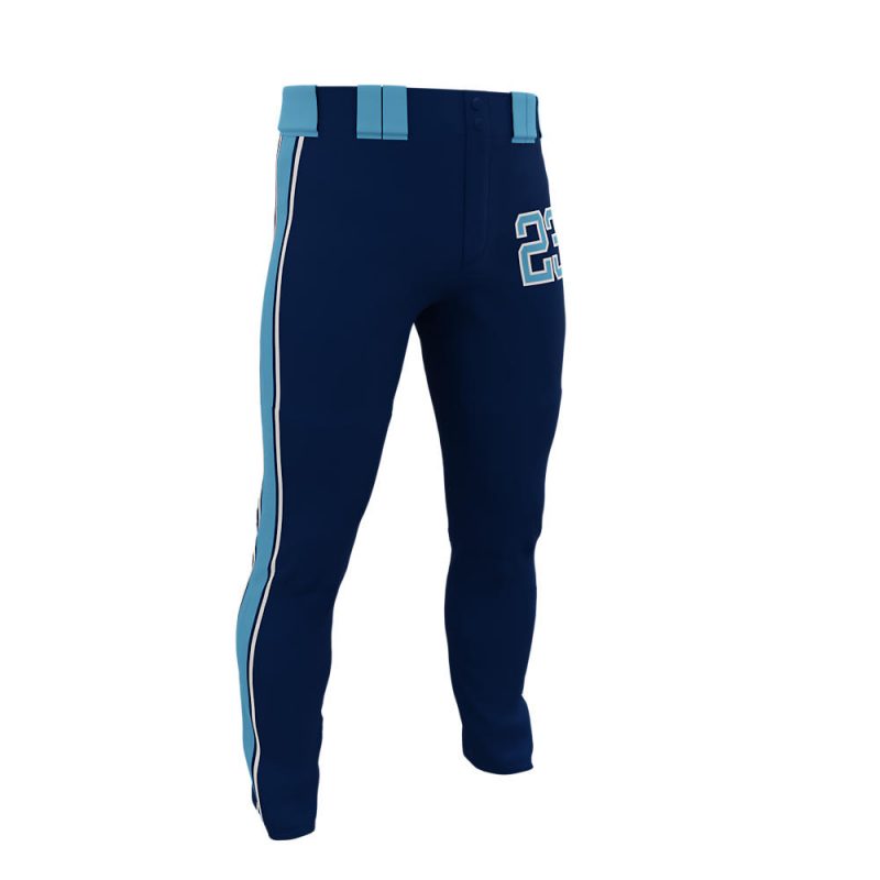 Custom American Baseball Pipe Pants Blue Texture