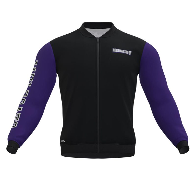 Custom Bomber Full Zip Sports Jackets Purple